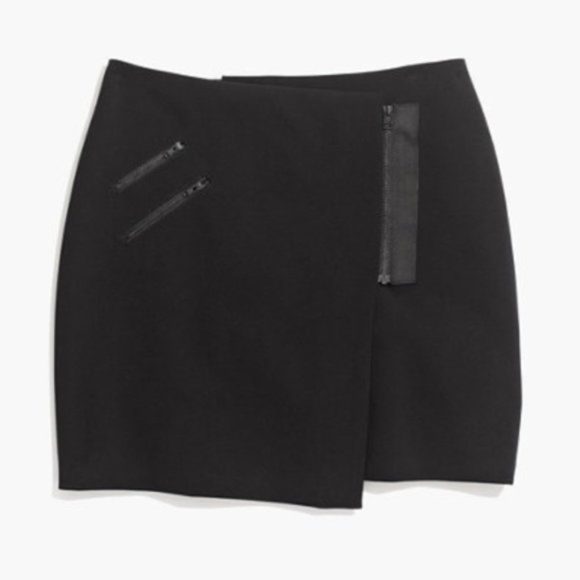 Madewell Dresses & Skirts - NWT Madewell Ignition Zip Wrap Black Skirt Sz 4